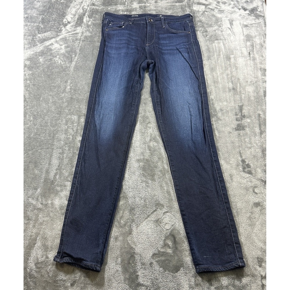 AG‎ Adriano Goldschmied Prima Jeans Womens 28R Blue Excellent Mid Rise Cigarette